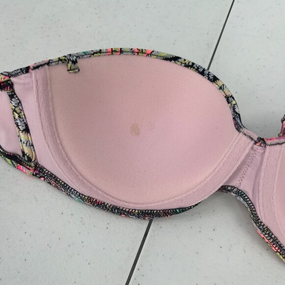 NWT VS 32D/S Paisley Bikini Set Bandeau Strappy Cheeky Swimsuit Multi-Color - Picture 8 of 16